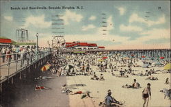 Beach and Boardwalk Postcard