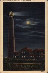 Light House By Moonlight Postcard