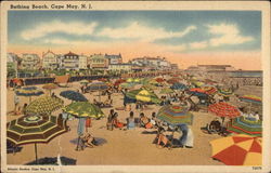 Bathing Beach Cape May, NJ Postcard Postcard