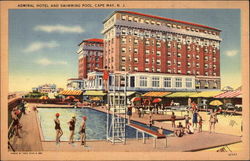 Admiral Hotel and Swimming Pool Postcard