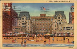 Hotel Dennis Atlantic City, NJ Postcard Postcard