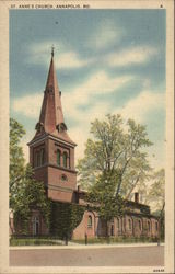 St. Anne's Church Annapolis, MD Postcard Postcard