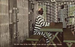 Cell Block at the Old Jail Postcard