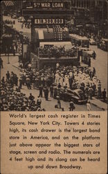 World's Largest Cash Register, Times Square New York, NY Postcard Postcard