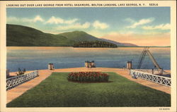 Looking Out Over Lake George from Hotel Sagamore, Bolton Landing New York Postcard Postcard