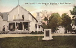 Miss Florence V. Cilley Store and Birthplace of Calvin Coolidge Postcard