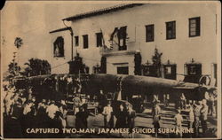 Captured Two-Man Japanese Suicide Submarine World War II Postcard Postcard