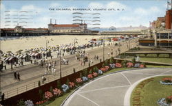 The Colorful Boardwalk Postcard