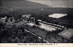 Aerial View, Sha-Wan-Ga Lodge Postcard