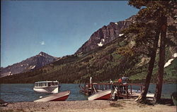 Two Medicine Lake Boat Launch Glacier National Park, MT Postcard Postcard