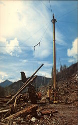 Modern Logging Equipment Postcard