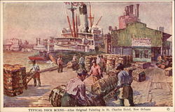 Typical Dock Scene Postcard