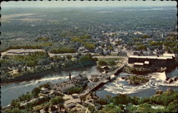 Aerial View of the Falls Brunswick, ME Postcard Postcard