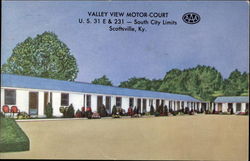 Valley View Motor Court Postcard