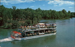 "River Queen" - Scenic Boat on the Au Sable River Oscoda, MI Postcard Postcard