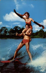 Skiing is Fun in the Florida Sun - Cypress Gardens Winter Haven, FL Postcard Postcard