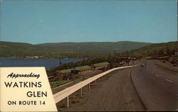 Approaching Watkins Glen on Route 14 New York Postcard Postcard