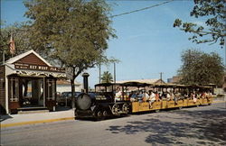 Depot and Conch Tour Train Postcard