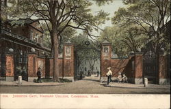 Johnston Gate, Harvard College Cambridge, MA Postcard Postcard