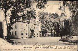 State House, John M. Cleyton's Home Dover, DE Postcard Postcard