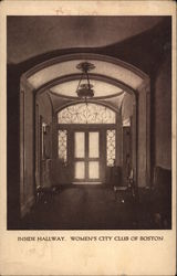 Inside Hallway, Women's City Club Postcard