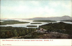 Lake Winnipesaukee and Col. C. H. Cumming's Spindle Point Estate Meredith, NH Postcard Postcard