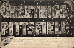 Greetings from Pittsfield Massachusetts Postcard Postcard