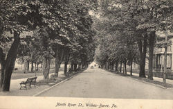 North River Street Wilkes-Barre, PA Postcard Postcard