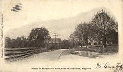 Scene of Sheridan's Ride Winchester, VA Postcard Postcard