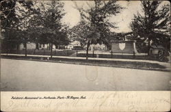 Soldiers' Monument in Northside Park Postcard