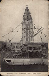 Bird's-eye View, Dreamland Tower Postcard