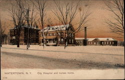 City Hospital and nurses home Watertown, NY Postcard Postcard