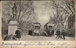 Public Garden Subway Entrance Postcard