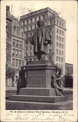 No. 55--Statue of Henry Ward Beecher Brooklyn, NY Postcard Postcard