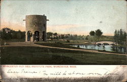 Worcester Old Mill Institute Park Postcard