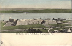 BIrd's Eye View, Fort Marion St. Augustine, FL Postcard Postcard