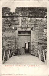 Entrance to Fort Marion Postcard