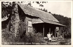 Home of a Cherokee Indian Pottery Maker Postcard