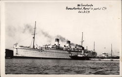 Transatlantic "Roma" in Port Postcard