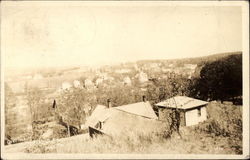 View over Town Danforth, ME Postcard Postcard