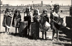 Natives Playing Musical Instruments Postcard