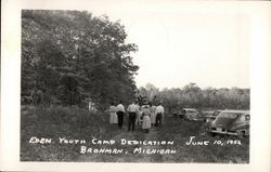 Eden Youth Camp Dedication, June 10, 1956 Brohman, MI Postcard Postcard