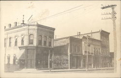 Downtown Street Scene Fremont, MI Postcard Postcard