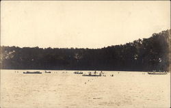 Canoes on the Lake Hollister, MO Postcard Postcard