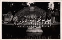 Actors on Stage Set in Water Theatre Postcard Postcard