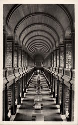 The Library Nave at Trinity College Dublin, Ireland Postcard Postcard