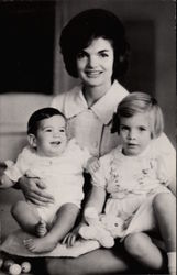 Jackie Kennedy with Children Political Postcard Postcard