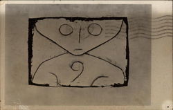 Letter Ghost by Paul Klee Modern Postcard Postcard