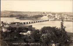 Memorial Bridge Belfast, ME Postcard Postcard