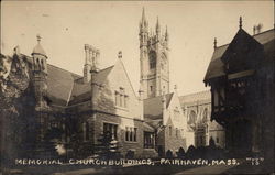 Memorial Church Buildings Fairhaven, MA Postcard Postcard